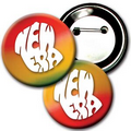 3" Diameter Button w/ Changing Colors Lenticular Effects - Yellow/Red/Green (Custom)